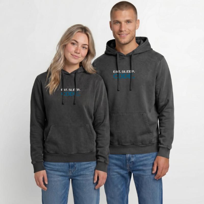 Programming code computer science Relaxed Unisex Premium Acid Washed Hoodie