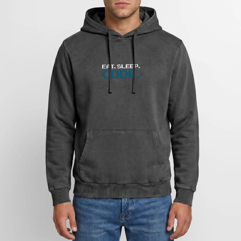Programming code computer science Relaxed Unisex Premium Acid Washed Hoodie