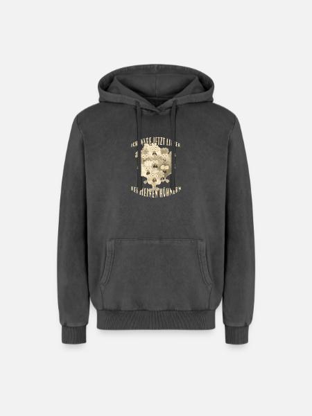 Chickens Saying - Relaxed Unisex Premium Acid Washed Hoodie - acid washed black