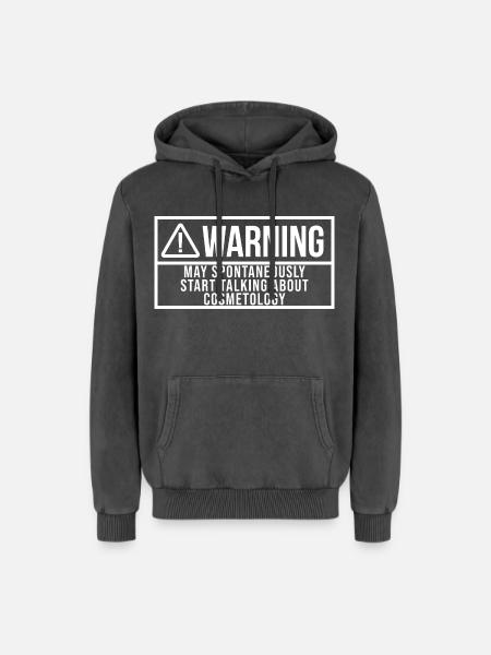 Cosmetology Cosmetology Cosmetology - Relaxed Unisex Premium Acid Washed Hoodie - acid washed black