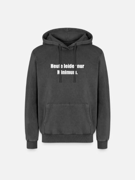 Unfortunately only a minimum today - Relaxed Unisex Premium Acid Washed Hoodie - acid washed black