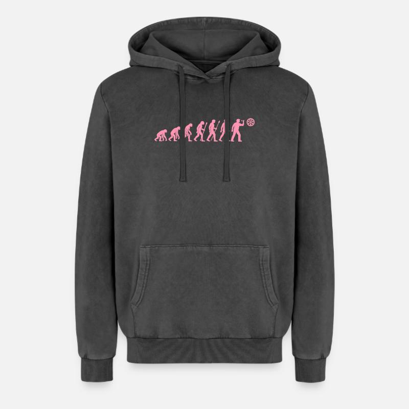 Évolution de l’heure de la collation - Sweat à capuche unisexe Premium acid-wash en coton - noir délavé acide