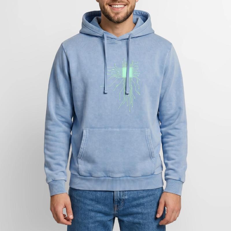 board core cpu computer nerd pc humor geek code Relaxed Unisex Premium Acid Washed Hoodie