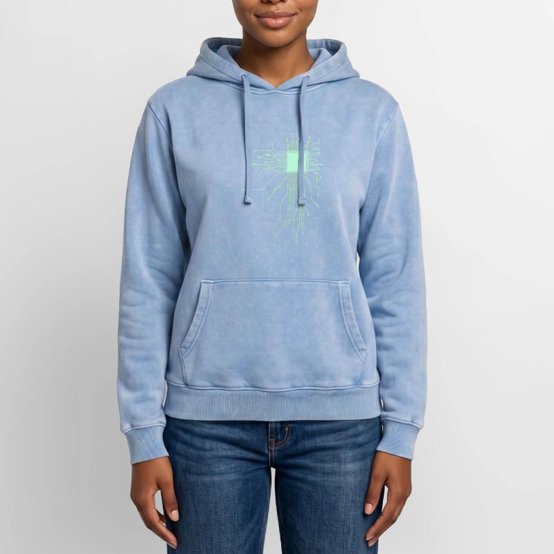 board core cpu computer nerd pc humor geek code Relaxed Unisex Premium Acid Washed Hoodie