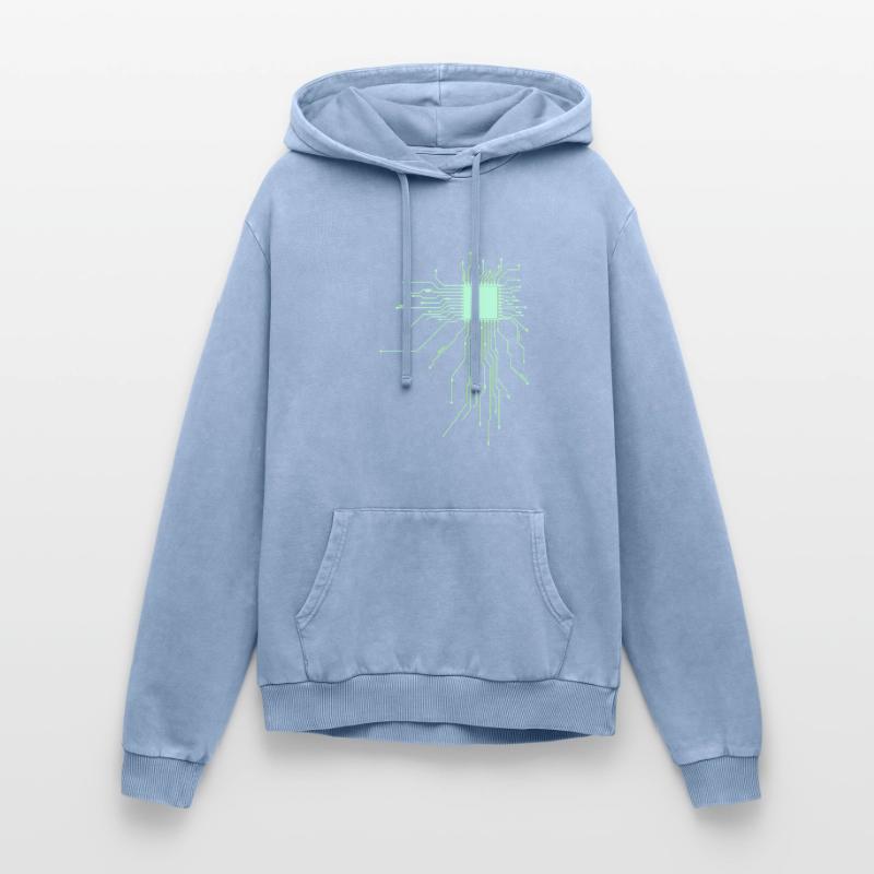 board core cpu computer nerd pc humor geek code Relaxed Unisex Premium Acid Washed Hoodie