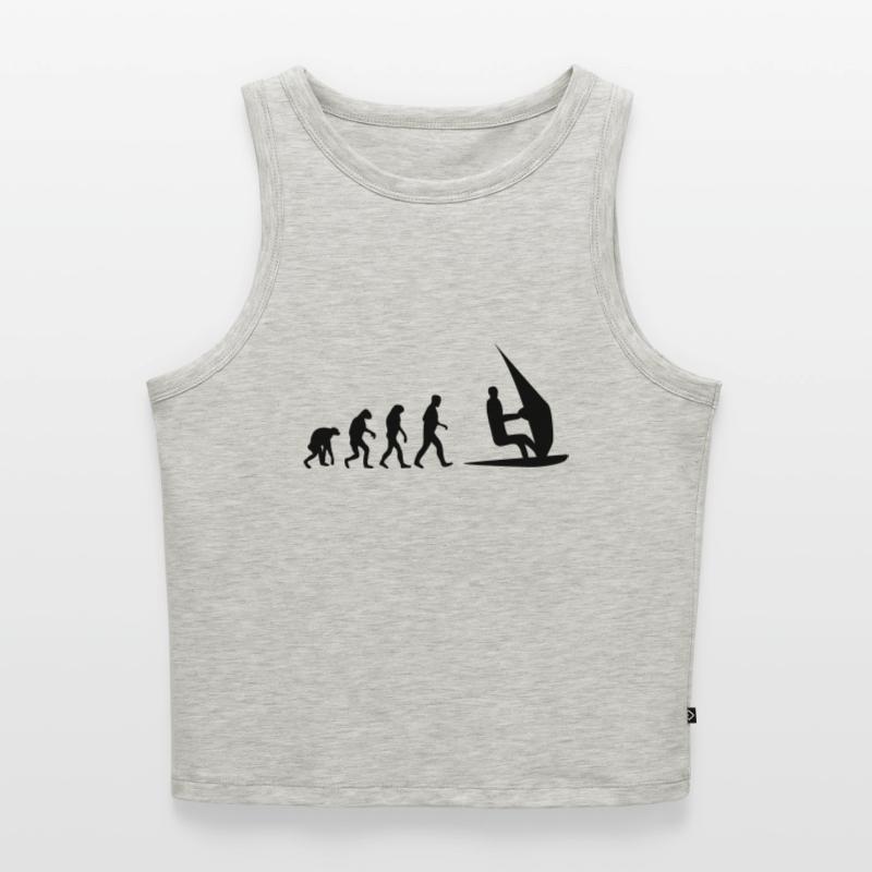 windsurf evolution Cropped Frauen Organic Tank Top