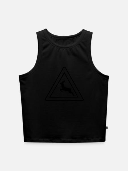 wild - Cropped Frauen Organic Tank Top - Schwarz