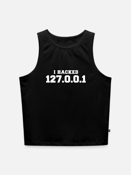 i hacked 127.0.0.1 - Cropped Frauen Organic Tank Top - Schwarz