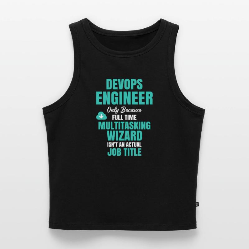 DevOps Engineer Multitasking-Assistent Cropped Frauen Organic Tank Top