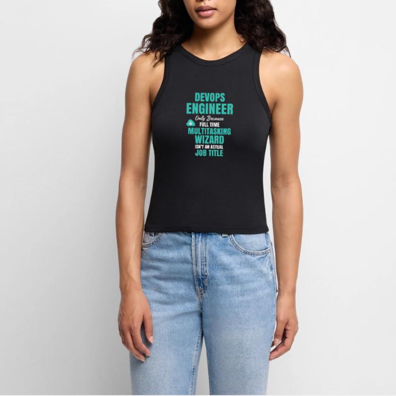 DevOps Engineer Multitasking-Assistent Cropped Frauen Organic Tank Top