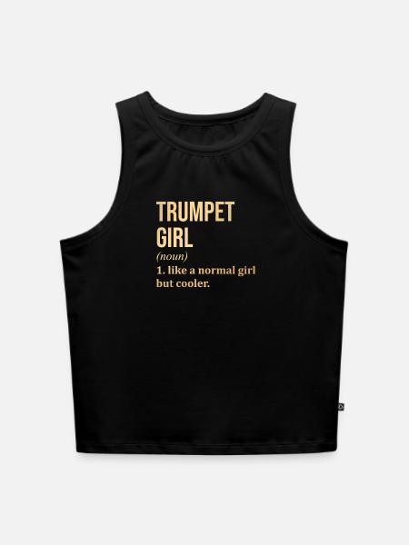 Trompete, Trompete, Trompete - Cropped Frauen Organic Tank Top - Schwarz