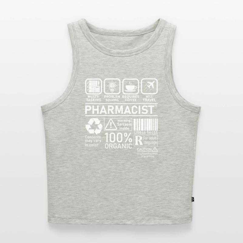 Pharmacist multi tasking problem solving Women’s Cropped Organic Tank Top