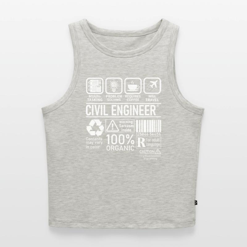 Civil Engineer multi tasking problem solving Cropped Frauen Organic Tank Top
