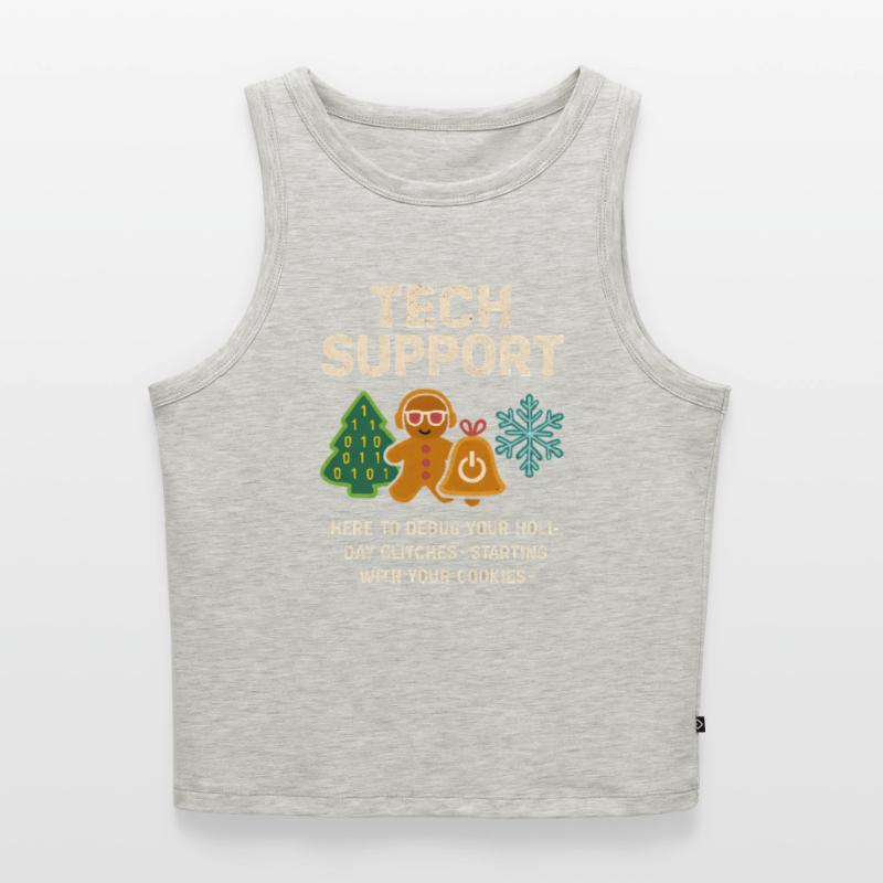 Admin Weihnachtsgeschenk IT Support Debugging Cropped Frauen Organic Tank Top