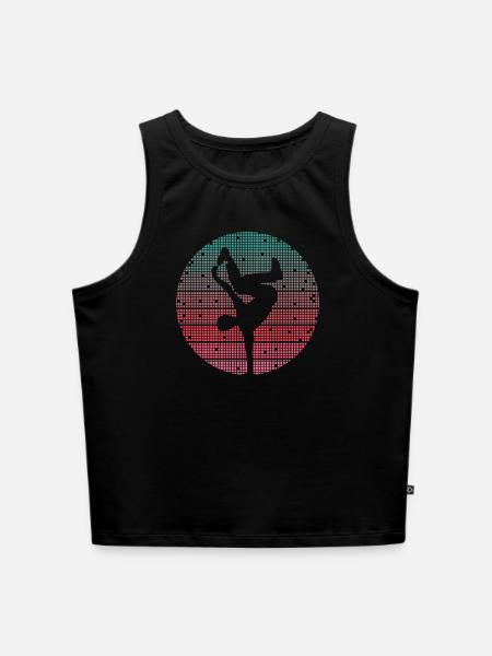 Breakdance Tanz Breakdancer Retro Breakdancer - Cropped Frauen Organic Tank Top - Schwarz