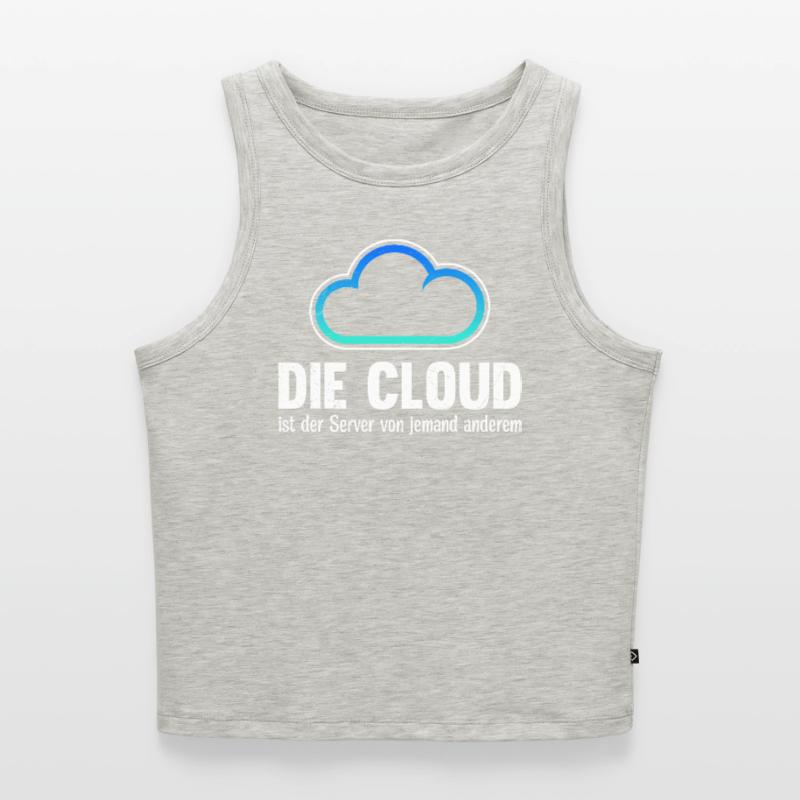 Coder THE CLOUD IS SOMEONE ELSE'S SERVER Women’s Cropped Organic Tank Top