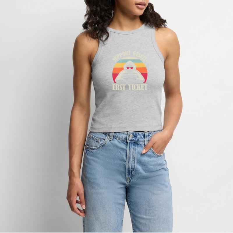 Computer Science Coder SUPPORT LAW FIRST TICKET Women’s Cropped Organic Tank Top