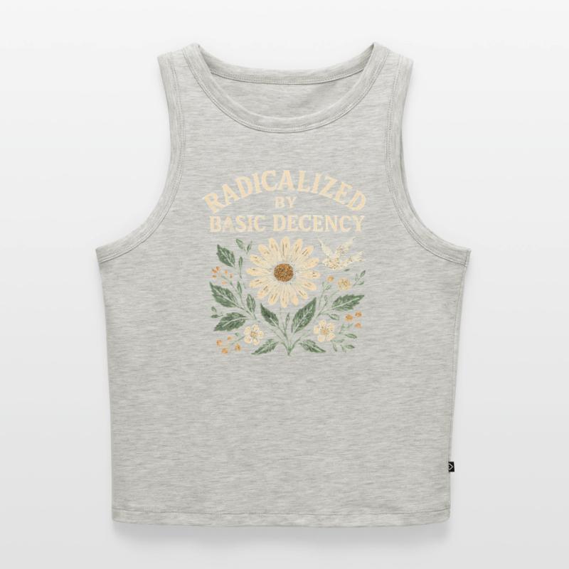 Basic Decency Statement for Do-Gooders Women’s Cropped Organic Tank Top