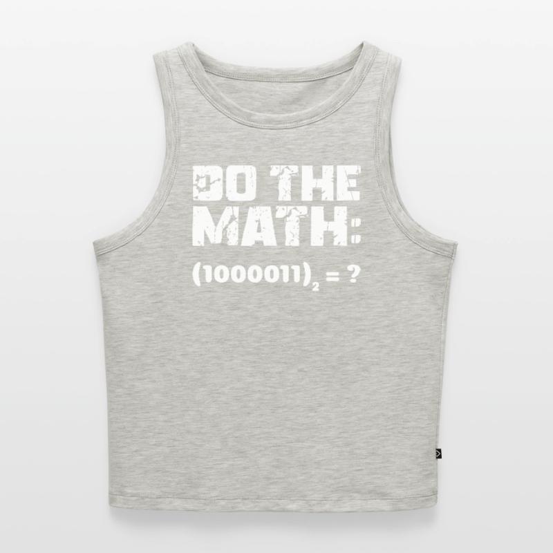 Do The Math Binary System Women’s Cropped Organic Tank Top