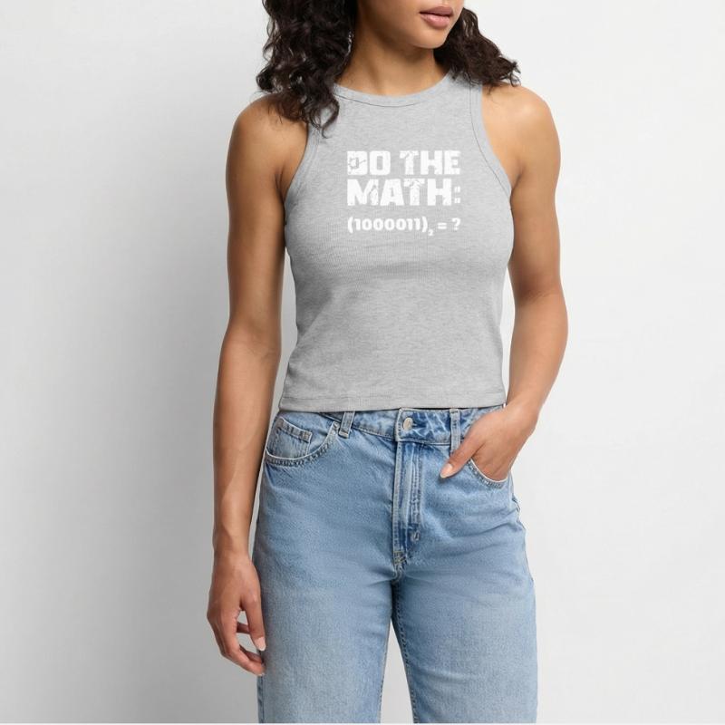 Do The Math Binary System Women’s Cropped Organic Tank Top