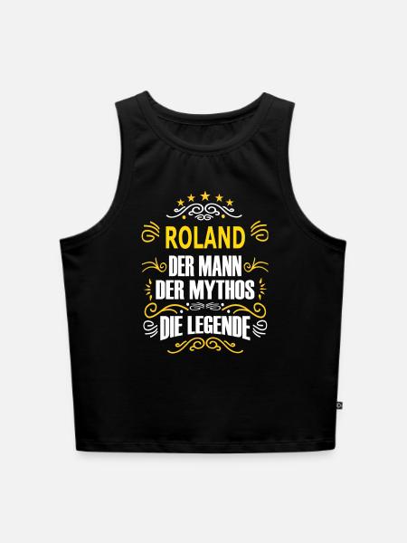 ROLAND - Cropped Frauen Organic Tank Top - Schwarz