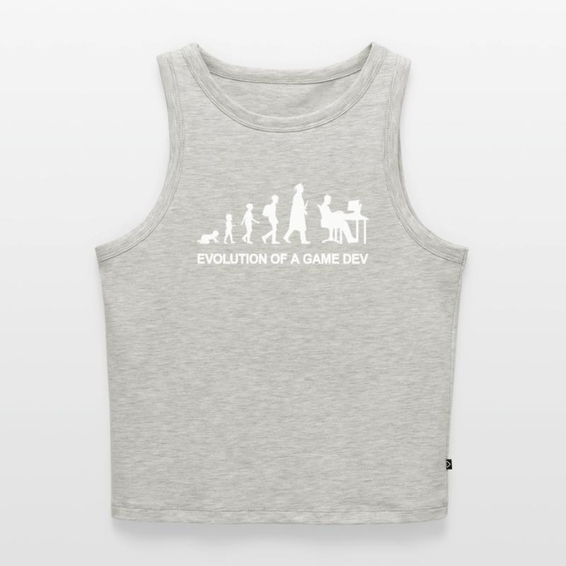 Game Developer Evolution Cropped Frauen Organic Tank Top