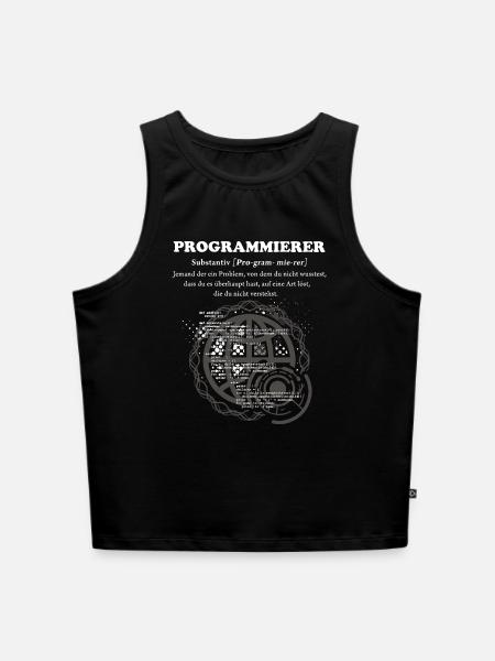 Programmierer Duden - Cropped Frauen Organic Tank Top - Schwarz