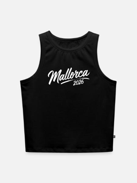 Mallorca 2026 - Cropped Frauen Organic Tank Top - Schwarz