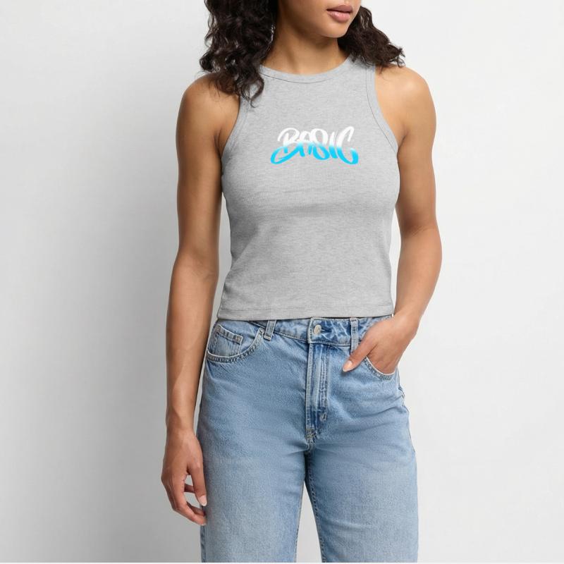 BASIC Graffiti Gradient Cropped Frauen Organic Tank Top