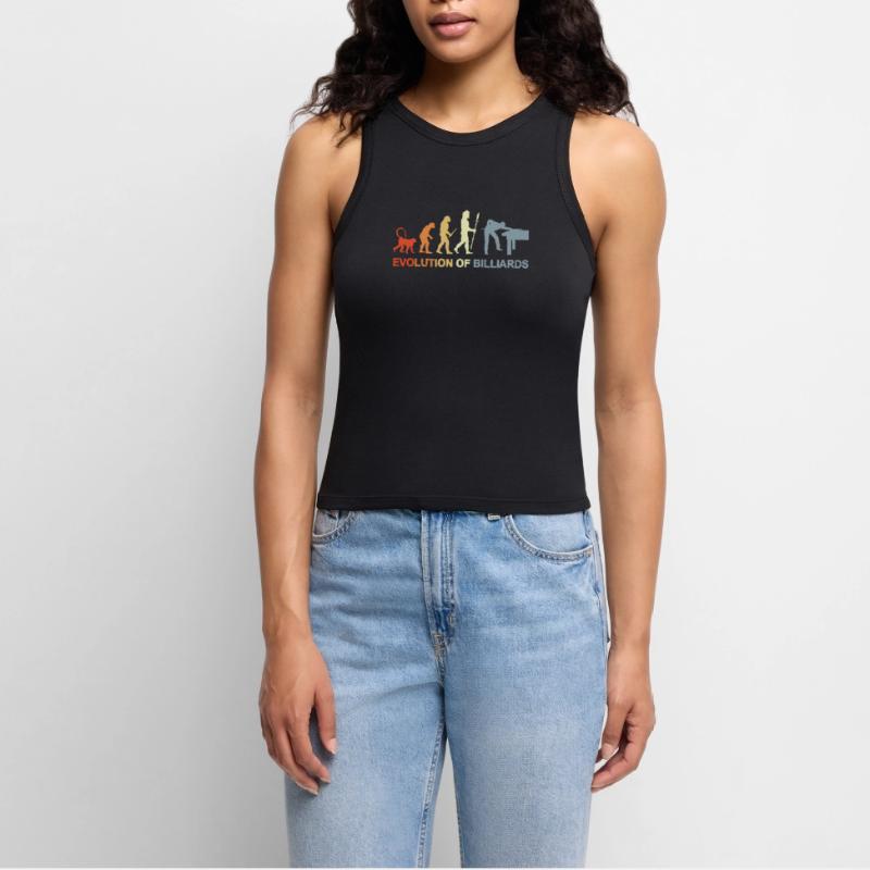 Pool Billard Evolution Cropped Frauen Organic Tank Top