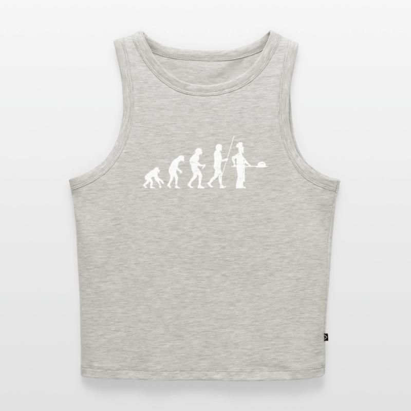 Bäcker Evolution Distressed Look Cropped Frauen Organic Tank Top