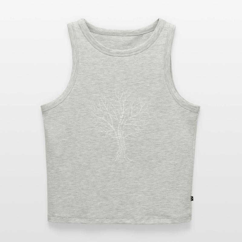 Binärer Baum Null Eins Code Geschenk Ast Zweig Cropped Frauen Organic Tank Top