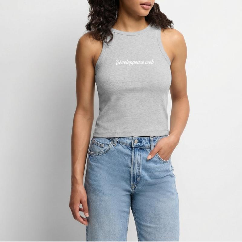 Web Developer Women’s Cropped Organic Tank Top