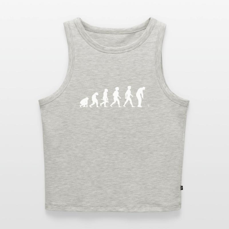 Evolution Golf Golfer Golfer Golf Course Women’s Cropped Organic Tank Top
