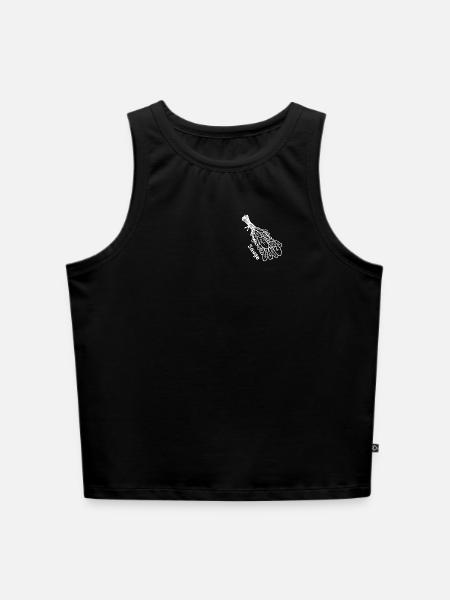 Bündel Salbei - Cropped Frauen Organic Tank Top - Schwarz