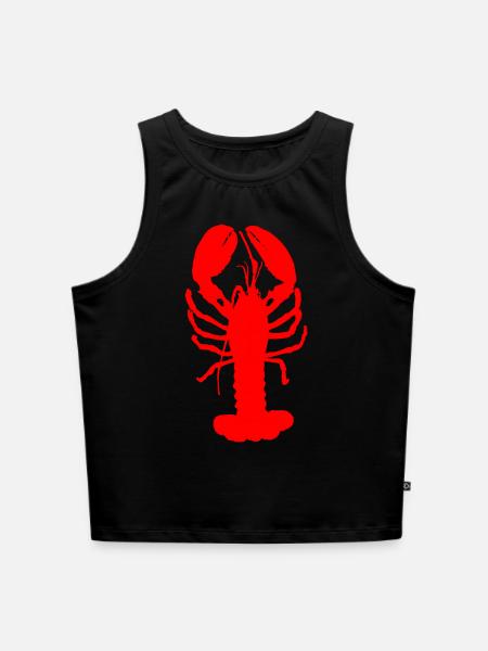 Der Hummer - Cropped Frauen Organic Tank Top - Schwarz