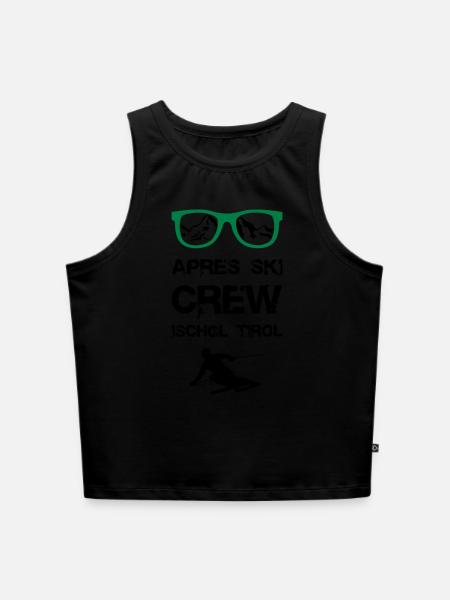 Apres Ski Crew Ischgl - Cropped Frauen Organic Tank Top - Schwarz