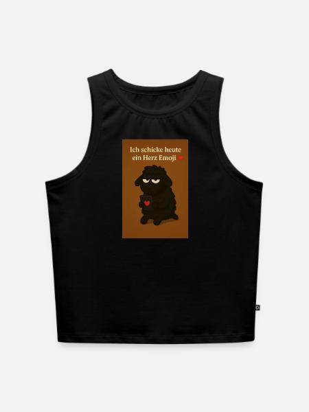 Muffel Schaf Tiktok - Cropped Frauen Organic Tank Top - Schwarz