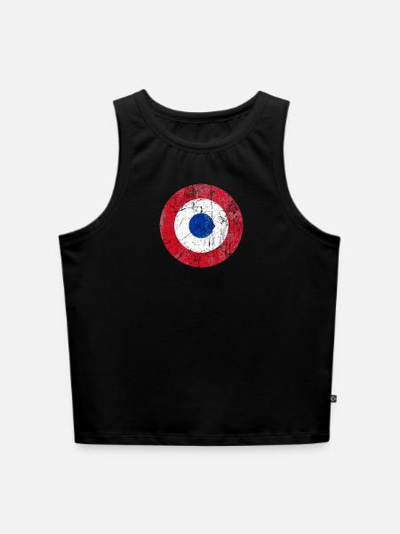 Paraguay Luftwaffe roundel Fliegerabzeichen - Cropped Frauen Organic Tank Top - Schwarz