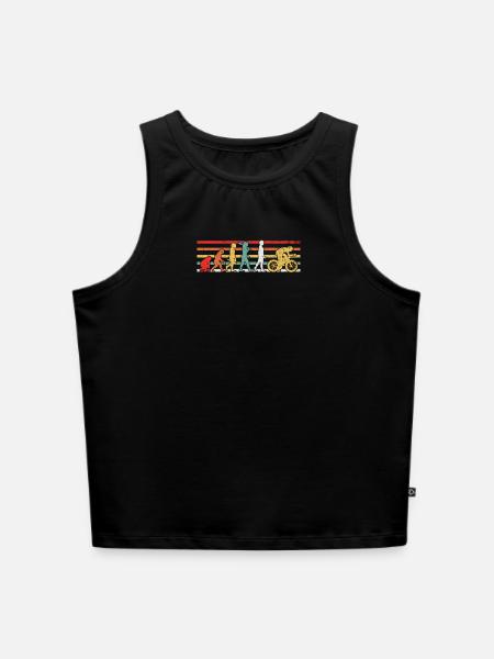 Radfahren Radfahrer - Cropped Frauen Organic Tank Top - Schwarz