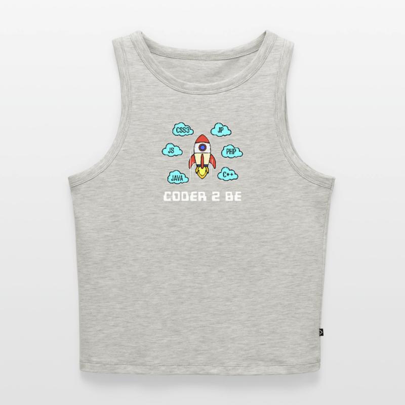 Developer Statement Css Php Java C++ Programmer Women’s Cropped Organic Tank Top