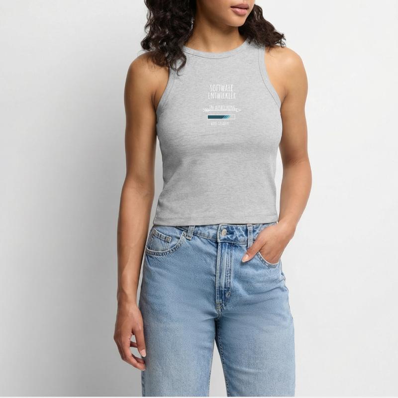 Computer Science Studies Profession Software Developer Women’s Cropped Organic Tank Top
