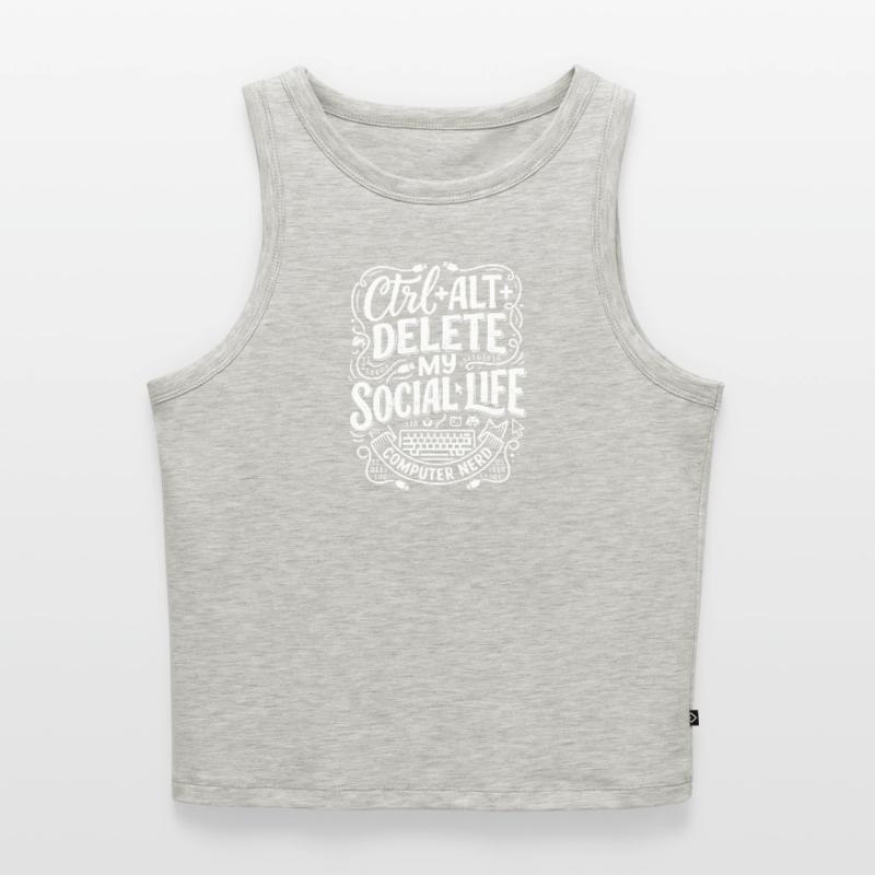 Ctrl+Alt+Delete – Computer Nerd Leben Cropped Frauen Organic Tank Top