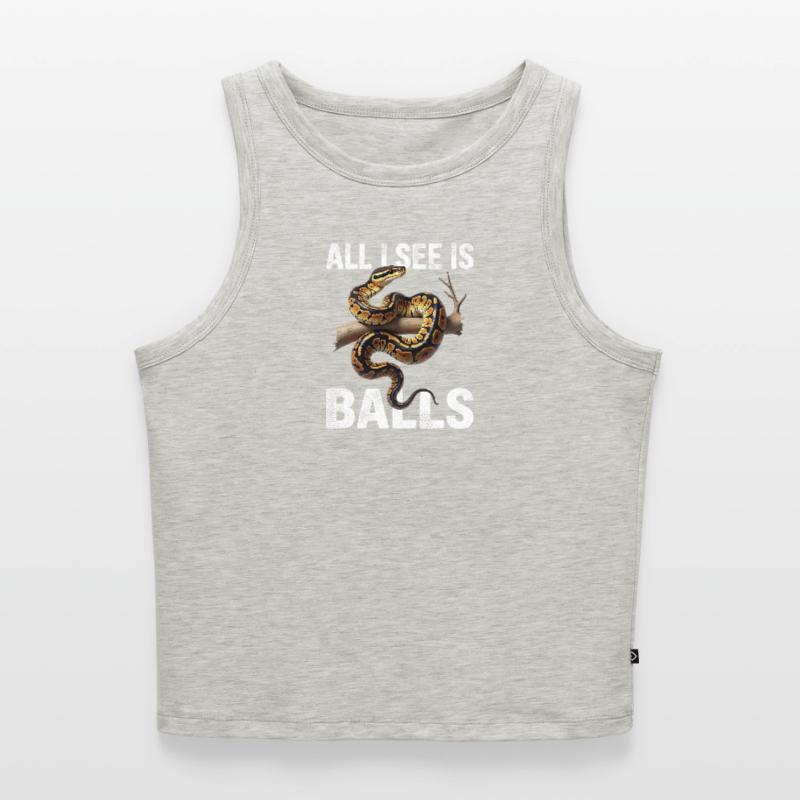 Python roi Serpents Amateurs de terrarium Python Débardeur cropped femme bio