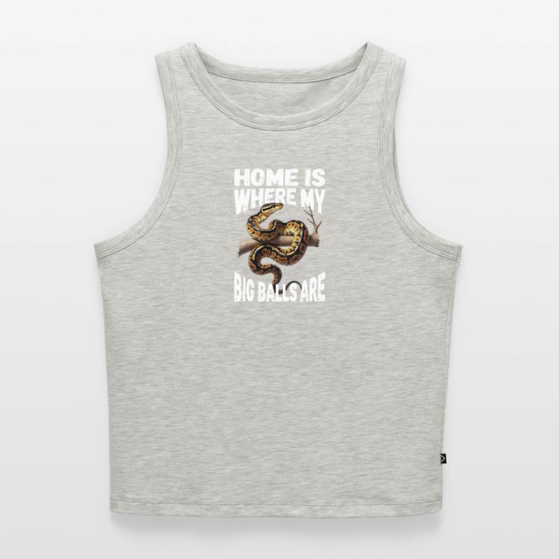 Python roi Serpents Amateurs de terrarium Python Débardeur cropped femme bio