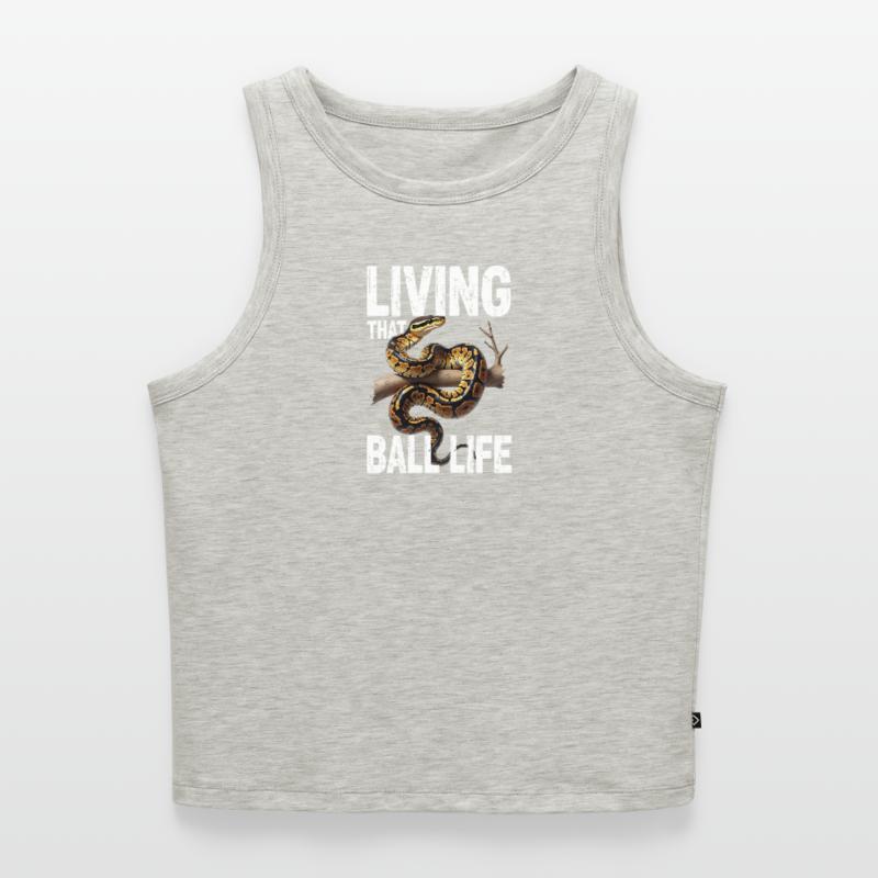 King Python Snakes Lover Terrarium Python Women’s Cropped Organic Tank Top