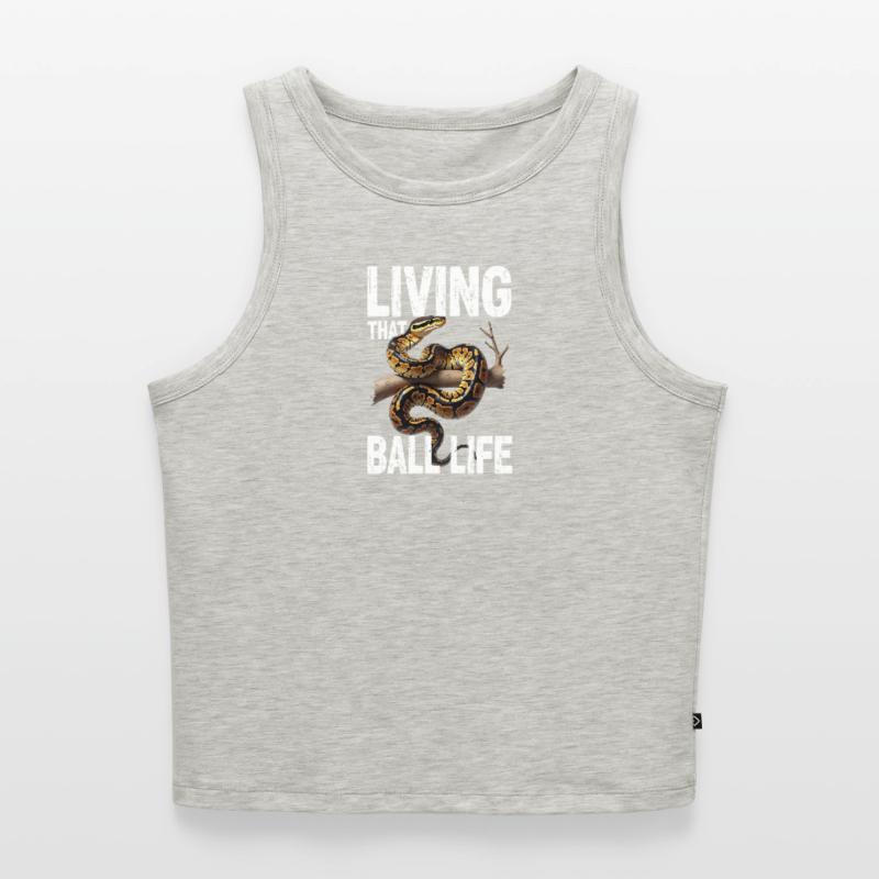Königspython Schlangen Liebhaber Terrarium Python Cropped Frauen Organic Tank Top