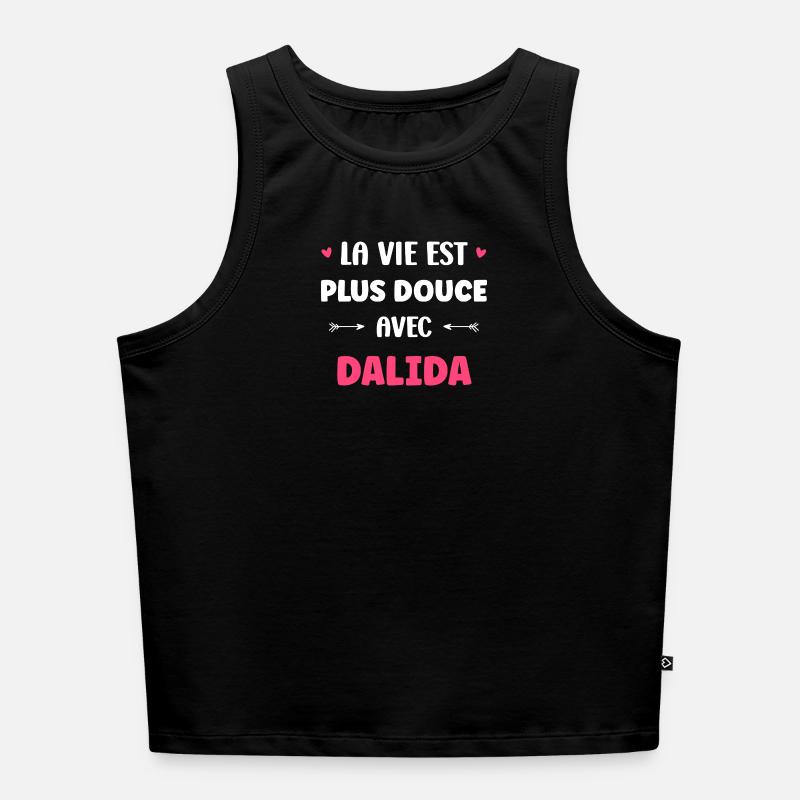 Dalida - Krótki top damski bio - czarny