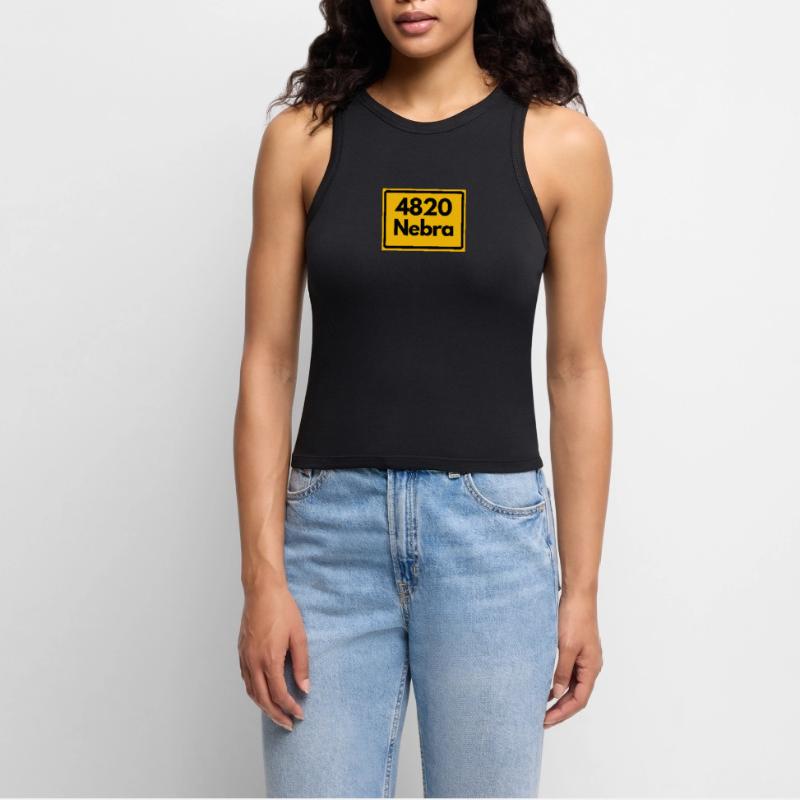 OLD POSTCODE POSTCODE 4820 NEBRA HEIMATSTOLZ Women’s Cropped Organic Tank Top