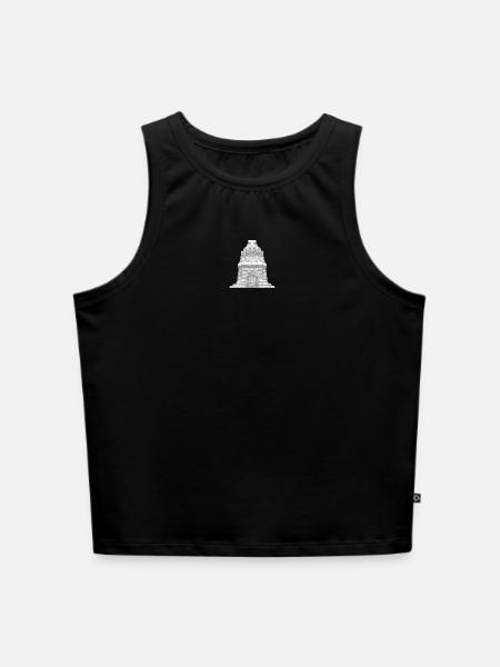 Völkerschlachtdenkmal Leipzig - Cropped Frauen Organic Tank Top - Schwarz